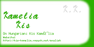 kamelia kis business card